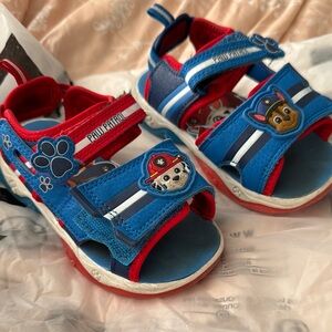 Paw Patrol Kids Sandals - Red, Blue, and White